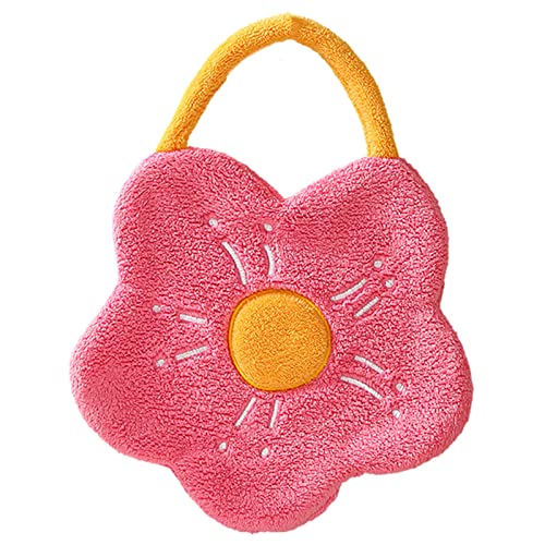 lxuebaix Handtuch in Blumenform, Mikrofaser-Taschentuch, super saugfähiges Hängetuch, Badezimmer, Küche, Geschirrtuch für Kinder, Handtuch, Pink von lxuebaix