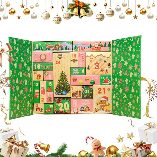 lyanny Adventskalender Box Leer | 24-Tägige 2025 Weihnachtsbox Leer Für Erwachsene,Deko Für Esstisch Erwachsene Fensterbank Kinder Schreibtisch Fest von lyanny
