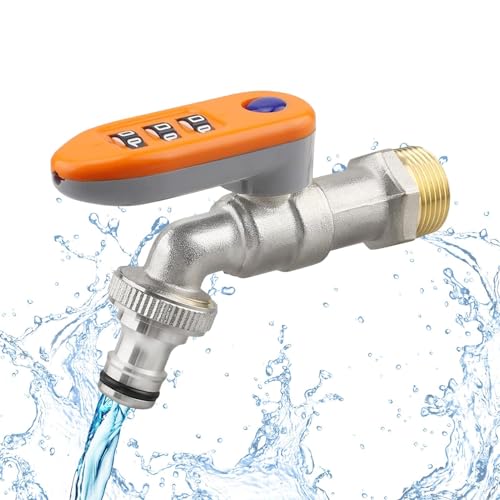 lyanny Bewässerungsschloss System Für Garten | Messing Außenwasserhahn Mit Kombinationsschloss Für Gartenbewässerung | Wasserventil Vorrichtung Für Vermietung Bauernhof Gaststätte Wohnheim Wohnung von lyanny