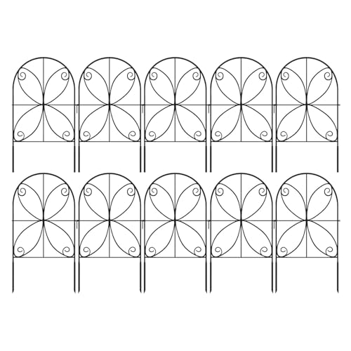 lyanny Garten, 10 Stück Rostfreier Metall-als Beetumrandung, Stabiler Gartenschutz system, Wetterfeste Gartenausstattung Zur Temporären Haustierabsicherung lyanny Garten, 10 Stück Rostfreier Metall-als Beetumrandung, Stabiler Gartenschutz system, Wetterfeste Gartenausstattung Zur Temporären Haustierabsicherung von lyanny