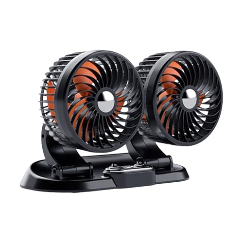 lyanny Golfwagen Lüfter | 24V USB-Doppellüfter Für Armaturenbrett | Für Golf Cart LKW Wohnmobil Armaturenbrett Rücksitzbereich von lyanny