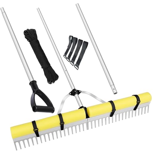 lyanny Robuster Teichrechen - Teich Unkrautharke,Algenentfernungs Werkzeug Für Garten Teichreinigungszubehör von lyanny