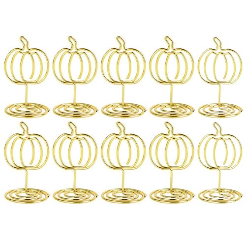 lyanny Tischkartenhalter - Kürbis Motivhalter Für Tische,10 Stück Tischdisplay Clips Für Hotel Restaurant Café von lyanny
