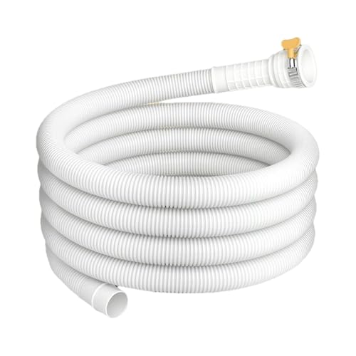 lyanny Tragbarer Abwasserschlauch Für Mobile Klimaanlagen - 3 Meter Flexibler Verlängerungsschlauch Mit Verstärkung,Passend Für 25 mm Bohrung Flexibel Mit Gummimuffe Abluftschlauch Universal Für von lyanny