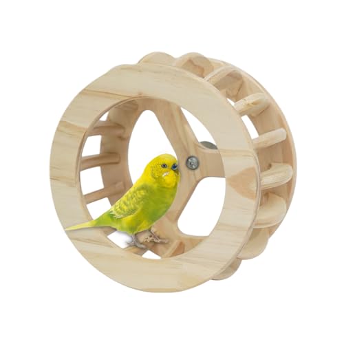 lyanny Vogelsitzstangen | Drehbarer Holz Sitzast Für Käfig - Interaktiver Spielstand Für Kanarienvogel Nymphensittich Taube Unzertrennlich Haustier Sittich von lyanny