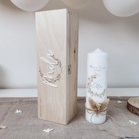 Holzkiste Personalisiert Für Taufkerze, Geschenkbox Mit 3D-Namen Als Taufkerzenbox, Geschenk Taufe Oder Konfirmation, Babygeschenke von lyllevenn