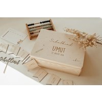 Personalisierte Holzkiste, Schulkind, Einschulung, Erinnerungskiste Personalisiert, Erinnerungsbox, Geschenk Schule, Einschulung von lyllevenn