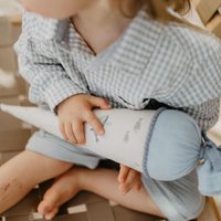 Personalisierte Mini-Schultüte Wal - 3-In-1 Set Mit Name, Geschwisterschultüte, Kindergarten Geschenk Junge/Mädchen, Erinnerungskissen von lyllevenn