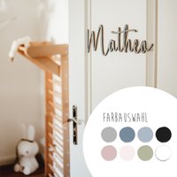 Personalisierter Schriftzug, Farbig Xxl Wunschnamen, Namensschriftzug Fürs Kinderzimmer, Geschenk Für Kinder, Türschild von lyllevenn
