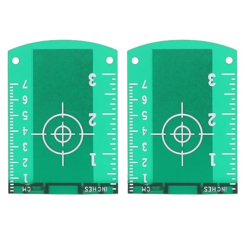 2Pcs Magnetische Zielplatte, Magnetische LaserZieltafel Magnetische Basis, für Ausrichtung Lasernivellierung Fadenkreuzlaser Rotationslaser von lyrlody