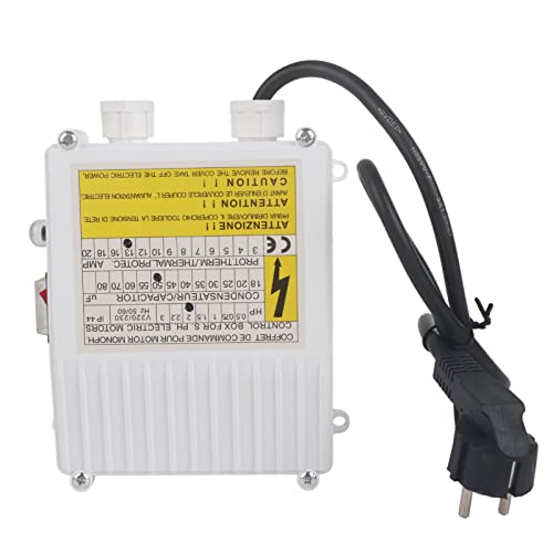 lyrlody Pumpensteuerkasten, Steuerung für Tauchpumpen Saug Pumpensteuerung Haushalt Externer Steuerkasten, für Deep Well Submersible Household Suction Pumpen (1500W EU-Stecker 220V) von lyrlody