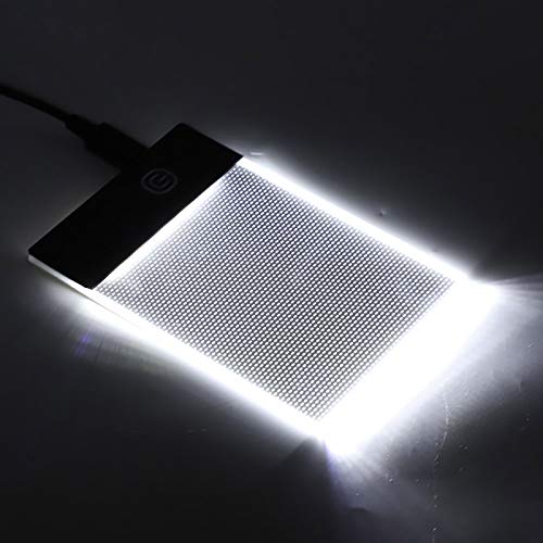 Tragbare LED light pad, A6 LED Light Pad, Rutschfeste Rückplatte, Augenschutzdesign mit Einstellbarer Helligkeit, für Designen Kopieren Zeichnen Skizzieren von lyrlody