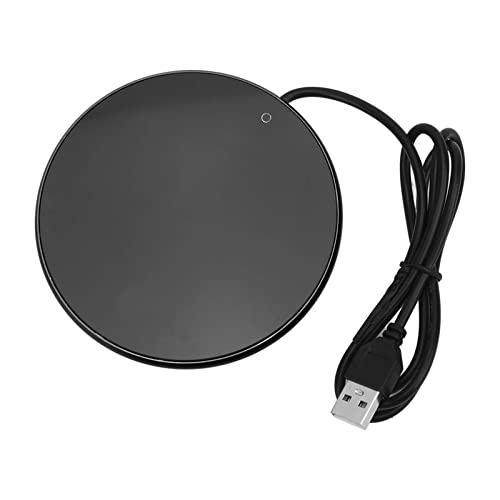 Tragbarer Tassenwärmer Intelligenter Getränkewärmer mit Konstanter Temperatur und Smart-Touch-Schalter USB-Tassenwärmer für Tassen und Gläser mit Flachem Boden Ø10,3 cm (Schwarz) von lyrlody