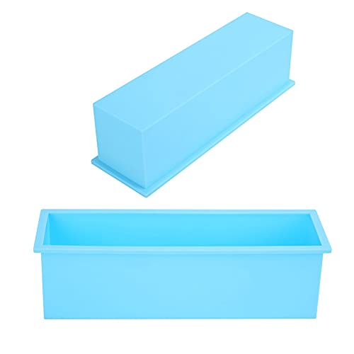 lyrlody 1200 Ml Silikon DIY -Seife Schimmelpilze Nicht -Stick Rechteck Seife Making Box Werkzeug mit Glatte Oberfläche für Familienspaß Küche Backhandwerk (4) von lyrlody