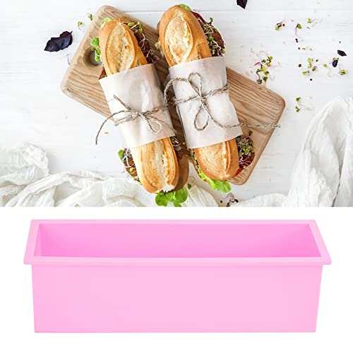 lyrlody 1200 Ml Silikon DIY -Seife Schimmelpilze Nicht -Stick Rechteck Seife Making Box Werkzeug mit Glatte Oberfläche für Familienspaß Küche Backhandwerk (PINK) von lyrlody