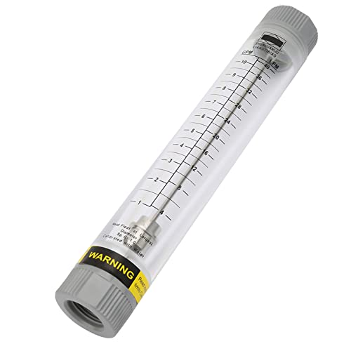 lyrlody 20g 1-10gpm Acrylplexiglass-Rohr-Flüssigströmungsmessgerät Zur Messung der Flüssigkeitsmedium-Geschwindigkeit mit Transparentem Körper- und Leichtgewichtungsdesign, Plattenart, Zylindrisch, von lyrlody