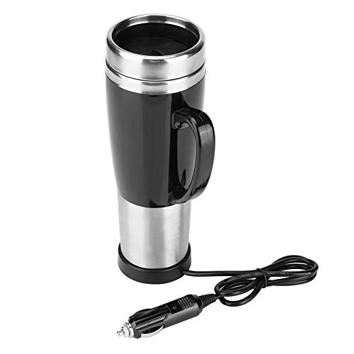 lyrlody 450 Ml Reisewasserkocher, Edelstahl-Elektroauto-Wasserkocher, Auto-Heizbecher, Tragbarer Reise-Wasserkocher für Campingausflüge (24V) von lyrlody