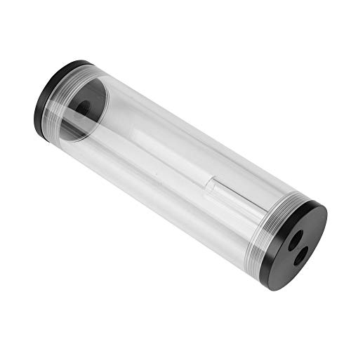 lyrlody 50mm Wasserkühlung Behälter Pumpe DC Waterkühlungstank 160mm lang, bis zu 800L/H Fließgeschwindigkeit, Acryl Wasser Pumpe Zylinder (160mm) von lyrlody