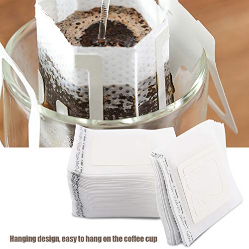lyrlody 50pcs Set Tropfsäcke Hanging Cup Filter Non Woven Coffee Tea Making-Werkzeug für Heimbüro, Kompakt und Einfach zu Tragen, Bequem für Ein Nutzung mit Ultraschalltechnologie, Hergestellt von lyrlody