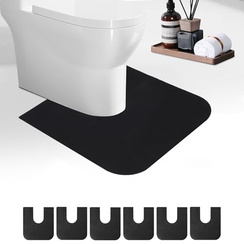 lyrlody 6 x WC-Vorleger, U-förmig, Toilettenvorleger, Badezimmerteppiche für Toilette, Toilettenvorleger, Wasseraufnahme, rutschfest, maschinenwaschbar und leichter zu trocknen, für Badezimmer lyrlody 6 x WC-Vorleger, U-förmig, Toilettenvorleger, Badezimmerteppiche für Toilette, Toilettenvorleger, Wasseraufnahme, rutschfest, maschinenwaschbar und leichter zu trocknen, für Badezimmer von lyrlody