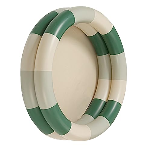 lyrlody Aufblasbar Pool Blowd Swimming Pool für 3-6 Jahre Altes Faltbares Raumsparendes Design mit Verdicktem PVC-Material Nie (Grüner Streifen) von lyrlody