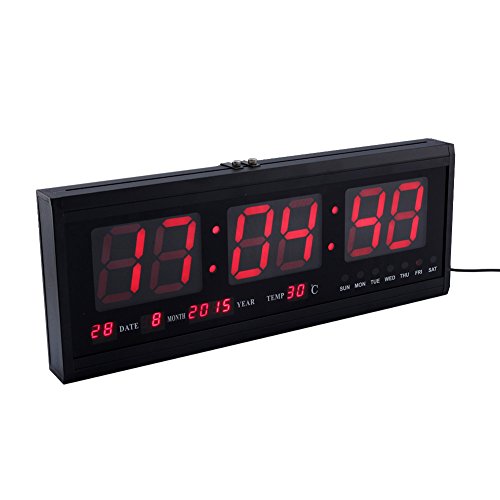 lyrlody Digitale Wanduhr für Fabrik & Werkstatt | Stilvolle, lautlose Digitaluhr mit hellem Display, einfache Installation, praktisch & zuverlässig lyrlody Digitale Wanduhr für Fabrik & Werkstatt | Stilvolle, lautlose Digitaluhr mit hellem Display, einfache Installation, praktisch & zuverlässig von lyrlody