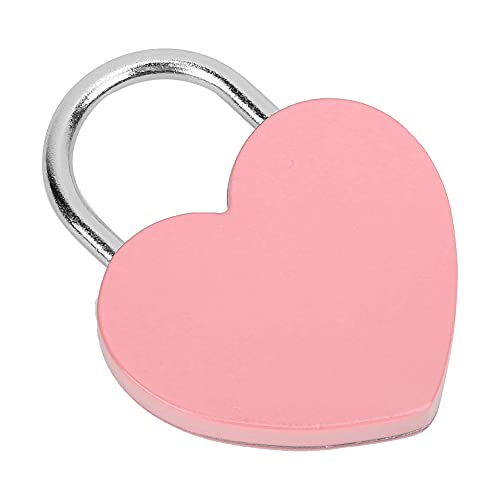 lyrlody Herzschloss, 1,8 X 2,3 Zoll Praktisches Komfortables Schloss mit Schlüssel für Schmuckschachtel für Tagebuch für Kleines Gepäck (PINK) von lyrlody