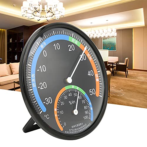 lyrlody Innenthermometer Im Innenraum, Gekrümmtes Glas, Genaues und Leicht zu Lesenes Thermometer-Hygrometer mit Breiter Anwendung, Umweltfreundliches Design, Hoch Transparent Gebogenes Glas (TH101 von lyrlody