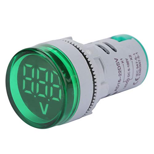 lyrlody LED -Anzeige -Voltmeter Signallicht, Kompaktes Design, Breitem Messbereich für Spannungslesung mit Genauer Leistung und Exquisiter Verarbeitung für Verschiedene Anwendungen (GREEN) von lyrlody