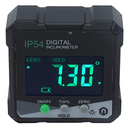 lyrlody Magnetischer Digitaler Prospraktor, Elektronisches Neigungsmesser 4 Seiten Magnete Einfacher Betrieb 0,1 ° Auflösung für Winkelmessungen lyrlody Magnetischer Digitaler Prospraktor, Elektronisches Neigungsmesser 4 Seiten Magnete Einfacher Betrieb 0,1 ° Auflösung für Winkelmessungen von lyrlody