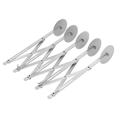 lyrlody Pizzaschneider, Pizza Cutter Edelstahl Mehrfach-Schneider mit 5.5 cm Rädern, für Teig Kuchen Backwaren (Fünf-Rad-Pizza geschnitten) von lyrlody