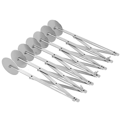 lyrlody Pizzaschneider, Pizza Cutter Edelstahl Mehrfach-Schneider mit 5.5 cm Rädern, für Teig Kuchen Backwaren (Siebenräder Pizza Schnitt) von lyrlody