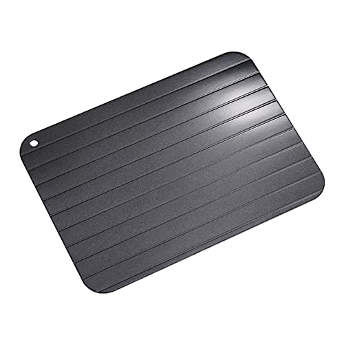 lyrlody Schnelles Abtrusentablett, Aluminiumfleisch Rapid Thawing Plate Quick Thaw Tauwes für Küche mit Wiederverwendbarem Hangloch von lyrlody