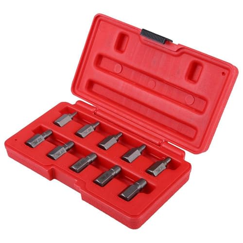 lyrlody Sechskantkopf -Extraktor -Set, 10 teilige Schraubenextraktionskit, Multi Spline Screw/Fastener Remover Set, Easy Out Bolzenextraktor für Kaputte Schrauben, Schrauben, Anfälle, Rohre, Stifte von lyrlody