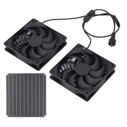 lyrlody Solar-Abluftventilator, 25W 3200 U/min IPX7 Solarbetriebener Ventilator Wasserdichter Solarpanel-betriebener Doppellüfter, für Wohnmobile Gewächshäuser Tierhäuser Hühnerhaus lyrlody Solar-Abluftventilator, 25W 3200 U/min IPX7 Solarbetriebener Ventilator Wasserdichter Solarpanel-betriebener Doppellüfter, für Wohnmobile Gewächshäuser Tierhäuser Hühnerhaus von lyrlody