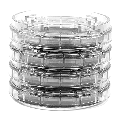 lyrlody Stapelbar Multi-Slot Möbelerhöhung Möbelerhöher Tischbeine Möbel Tischerhöher für Tischschalter Sofa Stühle, Runde Form, 8pcs (Transparent) von lyrlody