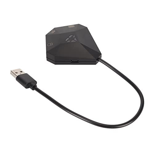 lyrlody Tastaturmausadapter, Robuste und Benutzerdefinierte Zuordnung, Plug und Play, Verbessertes Spielenspaß, Kompatibler Reichweite, für, EIN und 360 Konsolen mit Externen Kugel in Voller von lyrlody