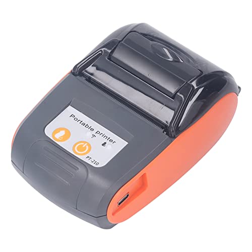 lyrlody Thermal Receipt Printer, Wireless Mini Thermo Drucker mit 90mm/s Druckgeschwindigkeit kompatibel mit POS ESC Software (Mit Fall) von lyrlody