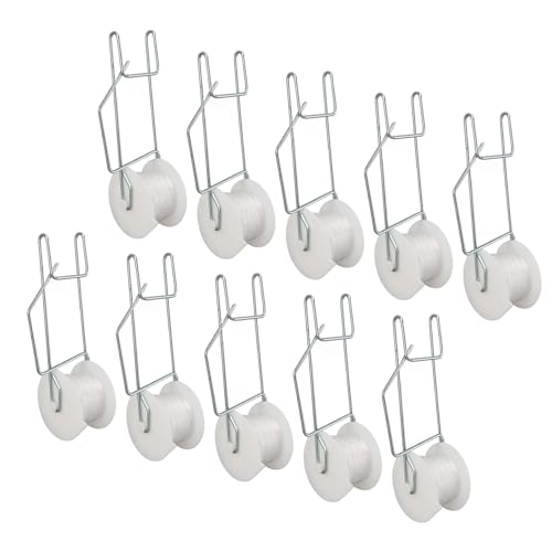 lyrlody Tomatenschnaller Roller 10pcs Verzinktes Stahldraht -Haken -Kit für die Gärtung zu Hause mit PP Lanyard Optimaler Pflanzenwachstum Unterstützung Vielseitiger Gebrauch für Verschiedene Pflanzen von lyrlody