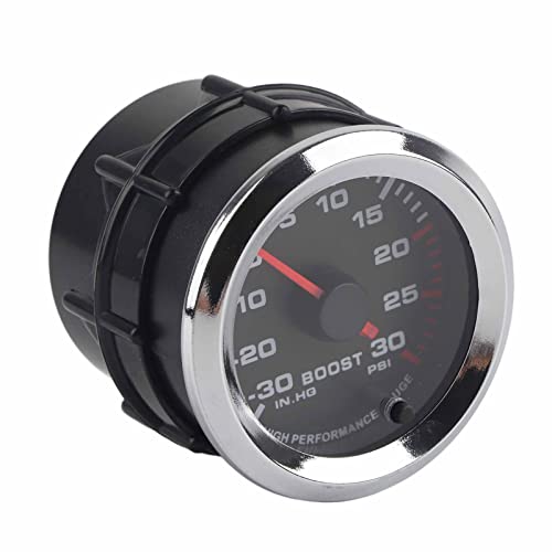 lyrlody Turbo Boost Gauge Zeiger 7 Farben LED -Display –30 Bis 30 PSI 52 Mm DIA FIT FÜR 12 -V Auto LKW Boot, Hohe Leistung mit Einzigartiger Dekoration, Einfaches Lesen in Dunkelheit, Geeignet für von lyrlody