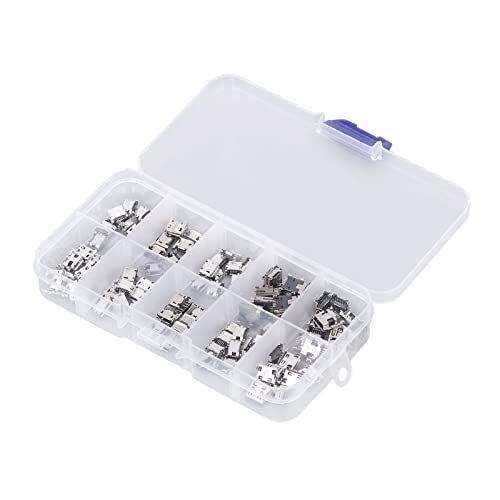 lyrlody USB -Reparaturersatzadapter, Gute Leitfähigkeit Easy Traging Micro Mini USB Weiblicher Steckanschluss Langlebensspanne Starke 100pcs für Digitale Produkte von lyrlody