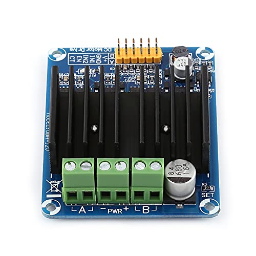 lyrlody Vielseitige Verwendung, Überlastschutz, Hochgeschwindigkeitsschaltermotor-Controller-Modul H Bridge Board mit Kühlkörper für Spielzeugauto-Motoren Können Hohen Strom-Schnellbremenfunktionen von lyrlody
