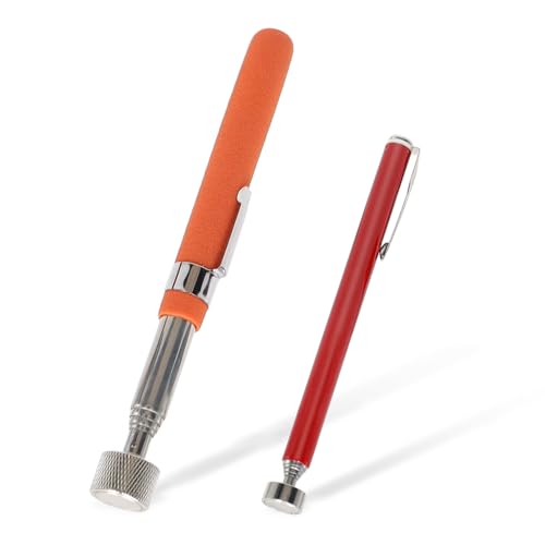 lyualma 2 Stück Edelstahl Teleskopstab 10 Pfund 5 Pfund Magnetic Pick-Up Tool Ausziehbar Magnet-Heber Teleskopisch Magnetheber Stabmagnet für Metallteile Schrauben von lyualma
