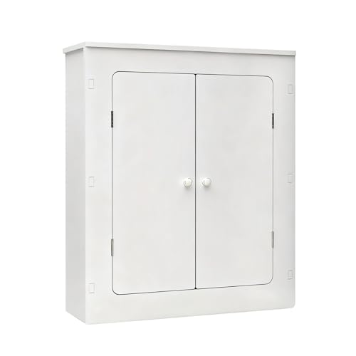 PVC Heizkörperabdeckung, Heizungsverteiler Schrank Wandheizungsabdeckung, Für Wohnzimmer Badezimmer Flur Dekorative Heizkörperverkleidung(80x80x20cm/31.4x31.4x7.8in) von lyxamjrzyp