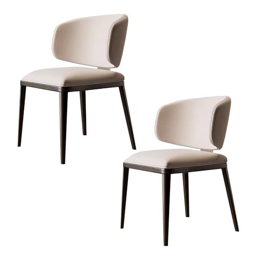 lyxamjrzyp Moderne Esszimmerstühle 2er Set, Katzenkrallen Leder Essstuhl, Bequeme Gepolsterte Sitzfläche, Ergonomisch für Küche, Wohnzimmer oder Schlafzimmer(Natural) von lyxamjrzyp