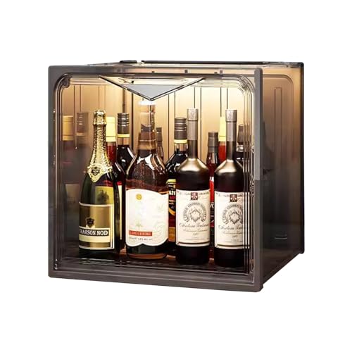 lyxamjrzyp Weinschrank, Weinflaschen-Präsentationsbox, Organizer mit Magnetischer Tür, Geeignet für Wohnzimmer, Bar, Küche (Size : A) von lyxamjrzyp