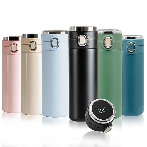 Thermosflasche, m MU Vakuum Isolierbecher Trinkflasche aus 304 Edelstahl 400ML, LED-Touchscreen-Temperaturanzeige, Thermoskanne Wasserflasche Perfekt für Home, Büro, Reise, Sport/Schwarz Thermosflasche, m MU Vakuum Isolierbecher Trinkflasche aus 304 Edelstahl 400ML, LED-Touchscreen-Temperaturanzeige, Thermoskanne Wasserflasche Perfekt für Home, Büro, Reise, Sport/Schwarz von m MU