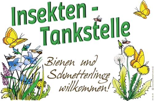 Insektentankstelle Gartenschild, 30 x 20 cm, Wetterfestes Hinweisschild für Blühwiese und Blumenwiese Insektentankstelle Gartenschild, 30 x 20 cm, Wetterfestes Hinweisschild für Blühwiese und Blumenwiese von m-creativeworld production