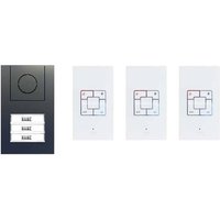 M-e modern-electronics Vistus AD ALU 4030A Vistus Türsprechanlage Kabelgebunden Komplett-Set 3 Fami von m-e modern-electronics