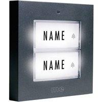 M-e modern-electronics KTB-2A Klingelplatte mit Namensschild 2fach Anthrazit 12 V/1A von m-e modern-electronics